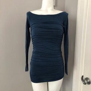 Bailey 44 Sexy OffShoulder Blue Knit Top
